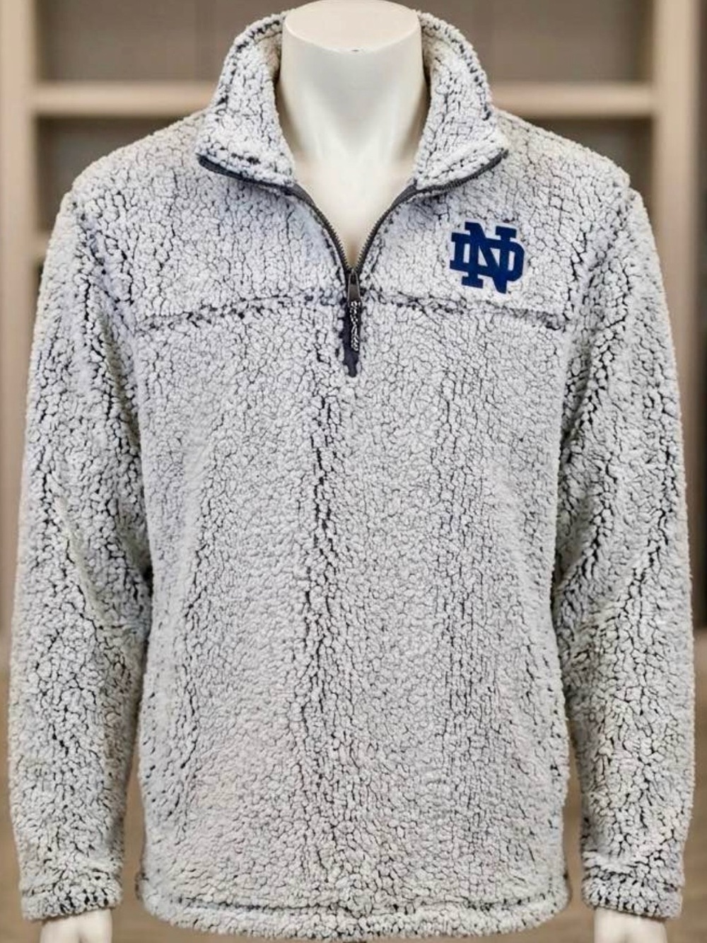 Notre Dame Boxercraft Sherpa Quarter-Zip Pullover -Size 2XL